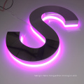 High Quality China Company led wall sign Lighted Signs Custom letter with Backlit lit Mirror Stainless Steel 3d letter